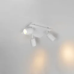 Moderner Badezimmerspot weiß quadratisch 3-Licht IP44 - Ducha