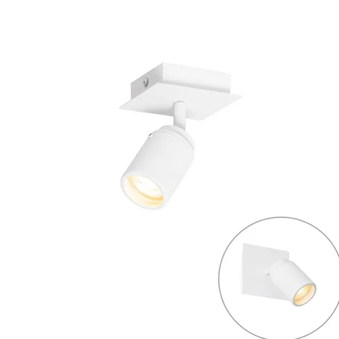 Moderner Badezimmerspot weiß quadratisch IP44 - Ducha