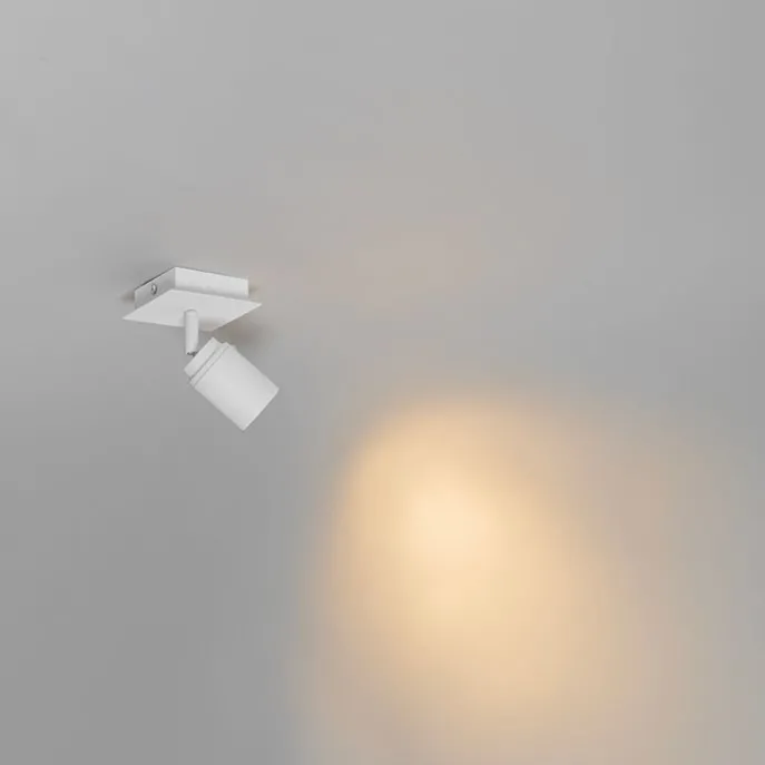 Moderner Badezimmerspot weiß quadratisch IP44 - Ducha