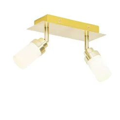 Moderner Badspot aus Messing 2-flammig IP44 - Japie