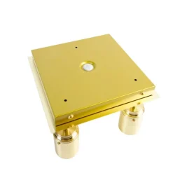 Moderner Badspot aus Messing quadratisch 3-flammig IP44 - Ducha