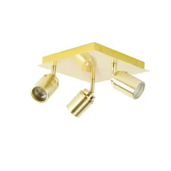 Moderner Badspot aus Messing quadratisch 3-flammig IP44 - Ducha