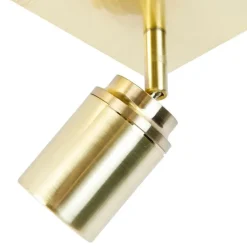 Moderner Badspot aus Messing quadratisch 3-flammig IP44 - Ducha