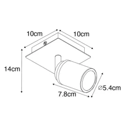 Moderner Badspot aus Messing quadratisch IP44 - Ducha