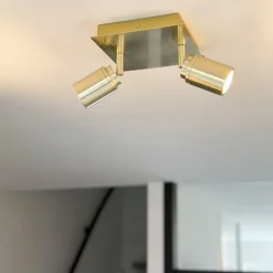 Moderner Badspot Messing quadratisch 2-flammig IP44 - Ducha