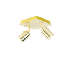 Moderner Badspot Messing quadratisch 2-flammig IP44 - Ducha