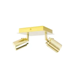 Moderner Badspot Messing quadratisch 2-flammig IP44 - Ducha