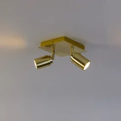 Moderner Badspot Messing quadratisch 2-flammig IP44 - Ducha