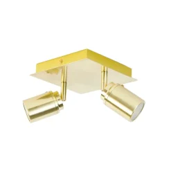 Moderner Badspot Messing quadratisch 2-flammig IP44 - Ducha