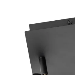 Moderner Badspot schwarz quadratisch 2-flammig IP44 - Ducha