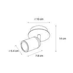 Moderner Badstrahler Messing IP44 - Ducha