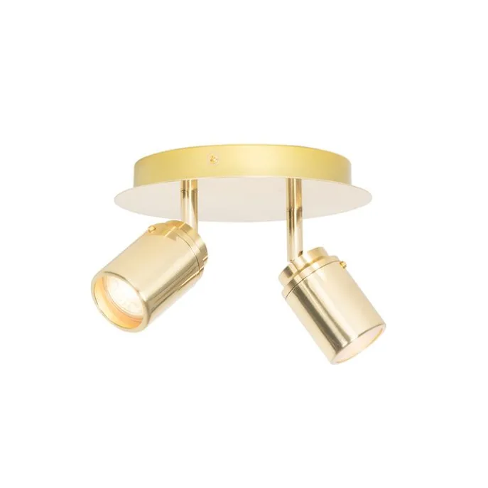 Moderner Badstrahler Messing 2-flammig IP44 - Ducha