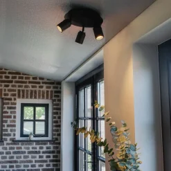 Moderner Badstrahler schwarz 3-flammig IP44 - Ducha