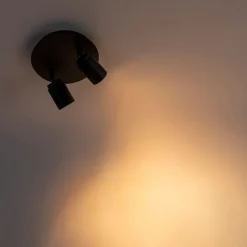 Moderner Badstrahler schwarz 2-flammig IP44 - Ducha