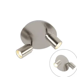 Moderner Badstrahler Stahl 2-flammig IP44 - Ducha