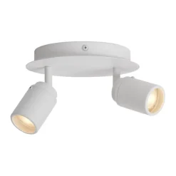 Moderner Badstrahler weiß 2-flammig IP44 - Ducha