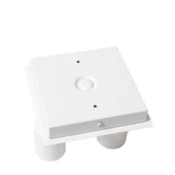 Moderner Badstrahler weiß quadratisch 2-flammig IP44 - Ducha