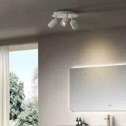 Moderner Badstrahler weiß 3-flammig IP44 - Ducha