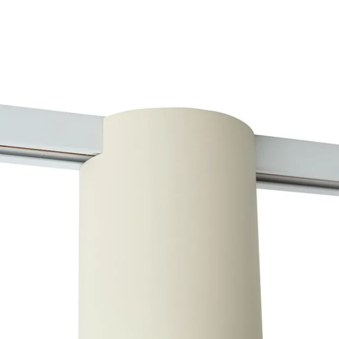 Moderner beiger Strahler für 1-Phasen-Schienensystem - Iconic Rondoo Up