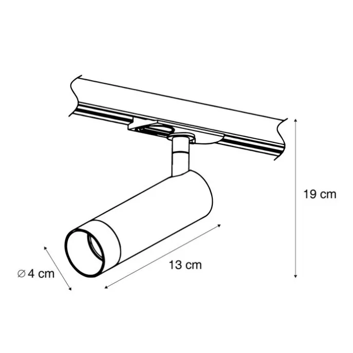 Moderner beiger Strahler für 1-Phasen-Schienensystem GU10 35mm - Iconic Jeana Luxe