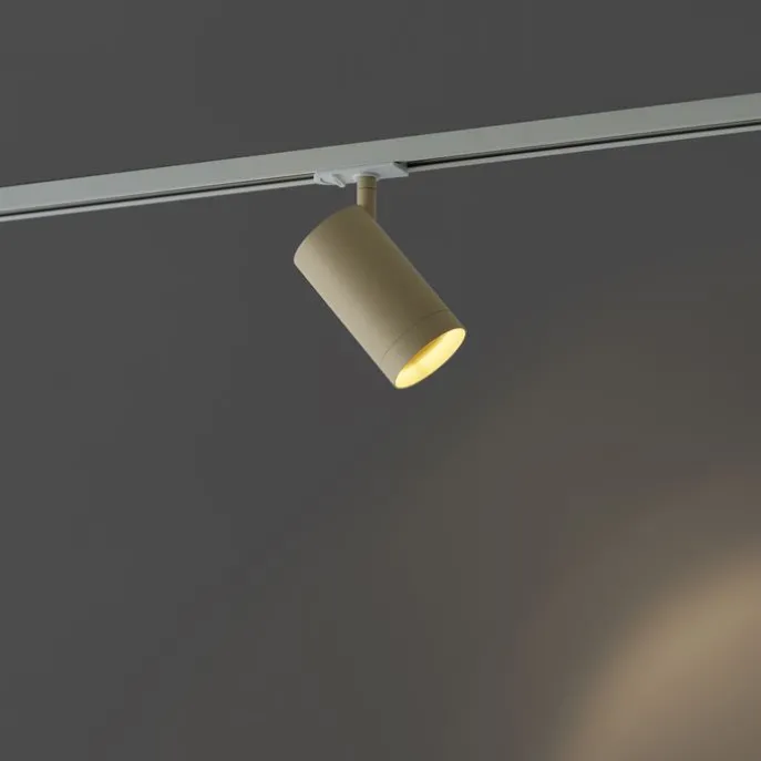 Moderner beiger Strahler für 1-Phasen-Schienensystem GU10 70mm - Iconic Jeana Luxe
