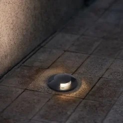 Moderner Bodeneinbaustrahler schwarz GU10 50mm 2-Licht-Effekt IP65 - Cellar