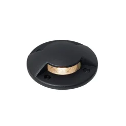 Moderner Bodeneinbaustrahler schwarz GU10 50mm 2-Licht-Effekt IP65 - Cellar