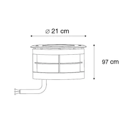 Moderner Bodeneinbau-Strahler Stahl inkl. 20W LED - Bridge
