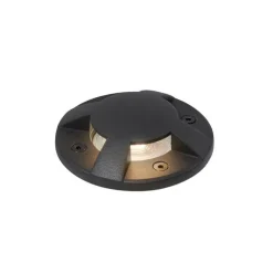 Moderner Bodeneinbaustrahler schwarz GU10 50mm 4-Licht-Effekt IP65 - Cellar