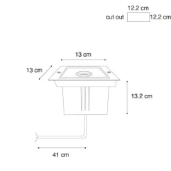Moderner Bodenspoiler Schwarz verstellbar IP65 - Oneon