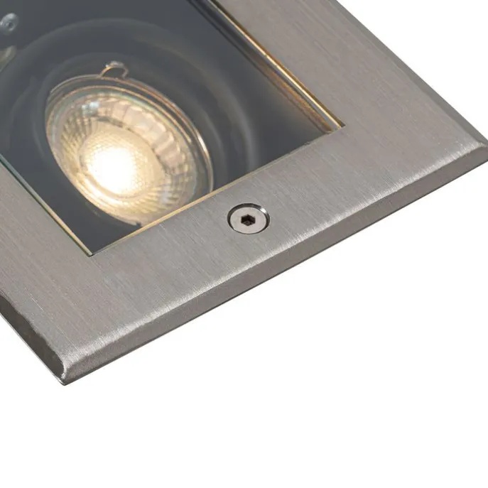 Moderner Bodenstrahler aus Stahl, 2-flammig, verstellbar, IP65 – Oneon