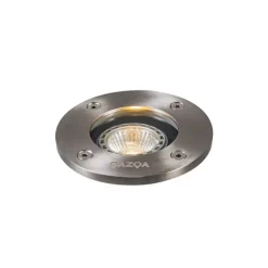 Moderner Bodenstrahler aus Edelstahl - Basic Round