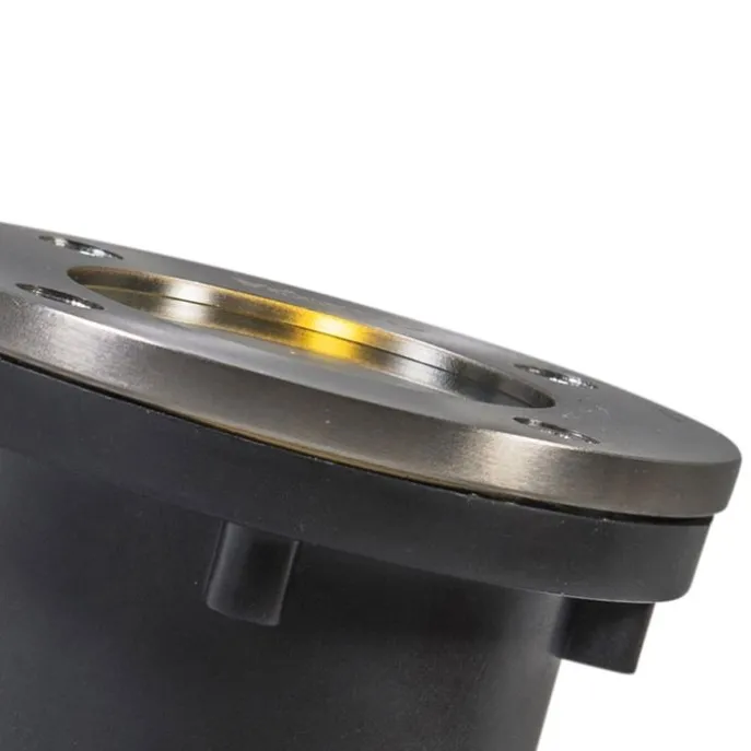 Moderner Bodenstrahler aus Edelstahl - Basic Round