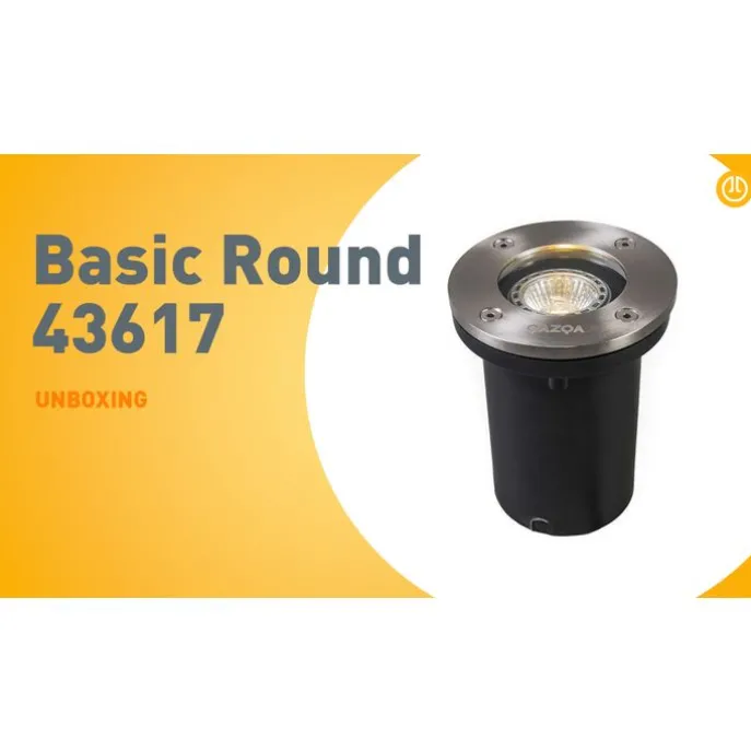 Moderner Bodenstrahler aus Edelstahl - Basic Round