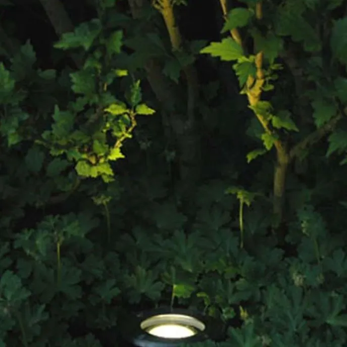 Moderner Bodenstrahler aus Edelstahl - Basic Round