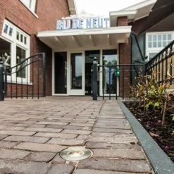 Moderner Bodenstrahler aus Edelstahl - Basic Round