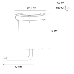 Moderner Bodenstrahler für den Außenbereich aus Stahl AR70, verstellbar, IP65 – Delux