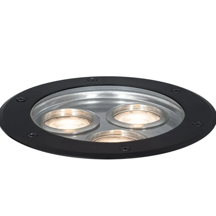 Moderner Bodenstrahler schwarz 3-flammig IP65 - Tribus