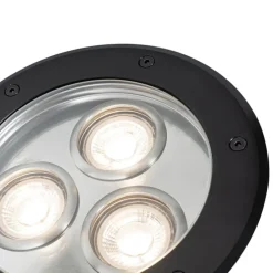 Moderner Bodenstrahler schwarz 3-flammig IP65 - Tribus