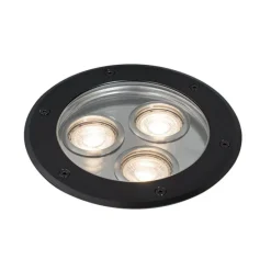 Moderner Bodenstrahler schwarz 3-flammig IP65 - Tribus