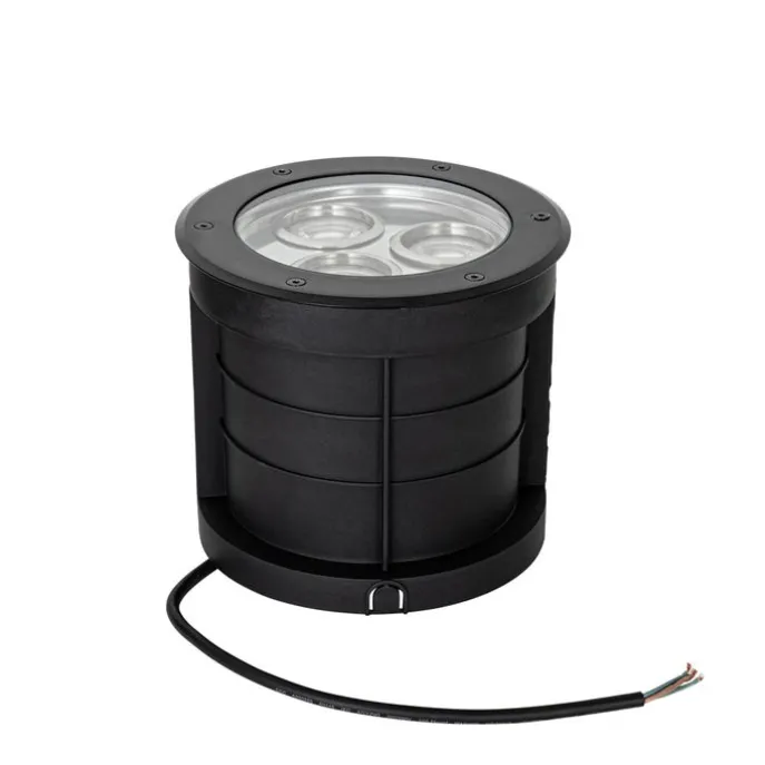 Moderner Bodenstrahler schwarz 3-flammig IP65 - Tribus