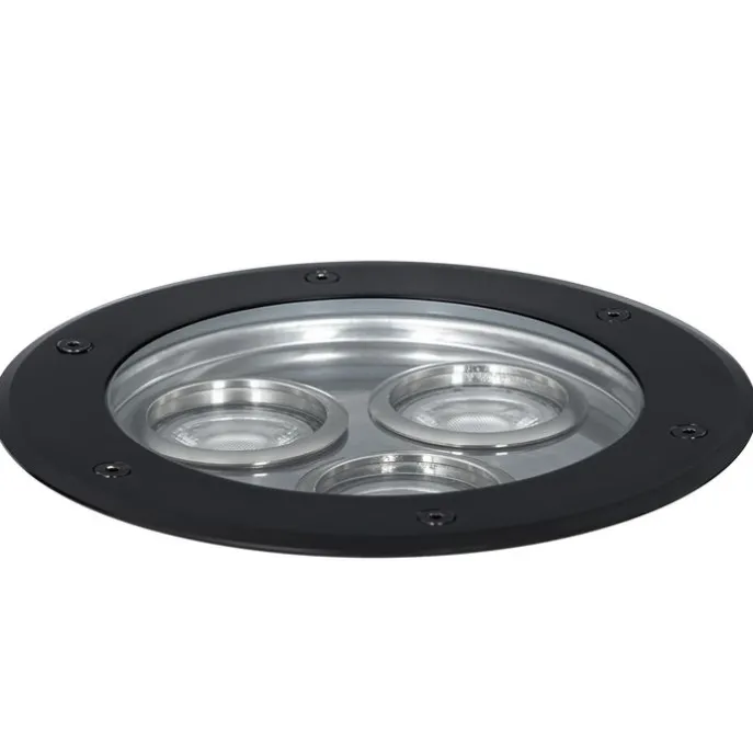 Moderner Bodenstrahler schwarz 3-flammig IP65 - Tribus