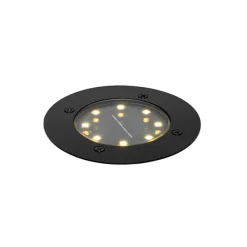 Moderner Bodenstrahler schwarz inkl. LED IP65 Solar - Terry