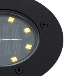 Moderner Bodenstrahler schwarz inkl. LED IP65 Solar - Terry