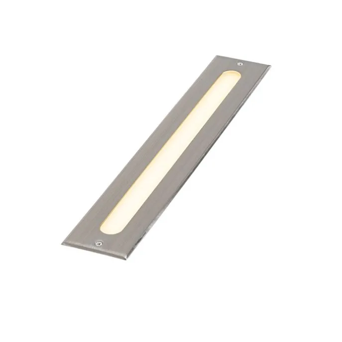 Moderner Bodenstrahler Stahl 50 cm inkl. LED IP65 - Eline