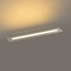 Moderner Bodenstrahler Stahl 50 cm inkl. LED IP65 - Eline