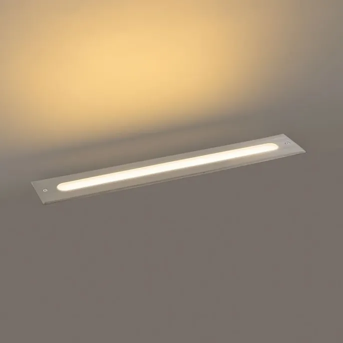 Moderner Bodenstrahler Stahl 50 cm inkl. LED IP65 - Eline