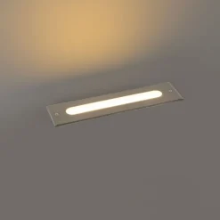 Moderner Bodenstrahler Stahl 30 cm inkl. LED IP65 - Eline