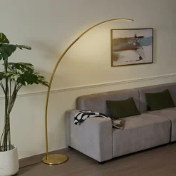 Moderner Bogenlampe Messing inkl. LED mit Touch-Dimmer - Arlow