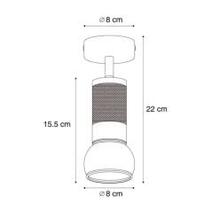 Moderner Deckenspot Dark Bronze Verstellbar - Veerle